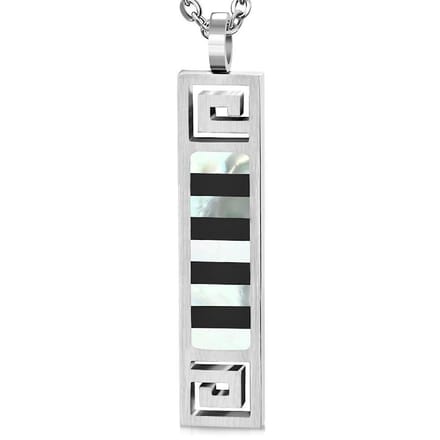 Amanto Ketting Gerdian - 316L Staal - Parelmoer - 48x10mm - 50cm