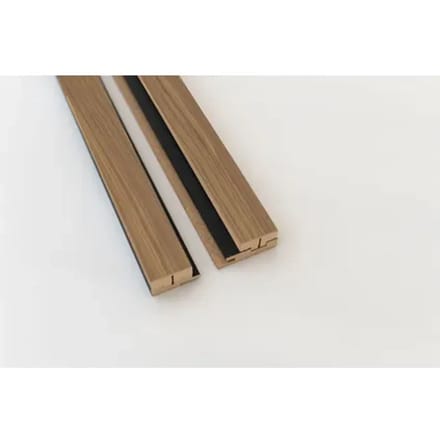 Maestro Latt Afwerkprofielset - Warm Walnut + Black - 277cm - 71x20mm