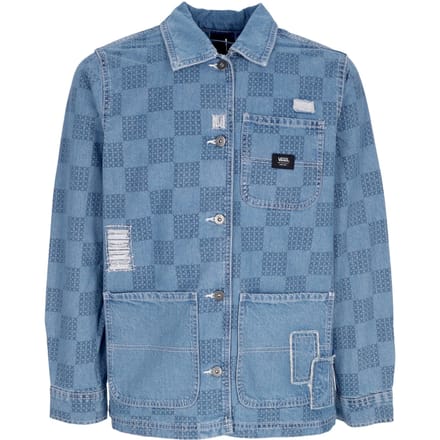 Jeansjasje voor dames Hersteld geruit denim jack met print Denim Stone
