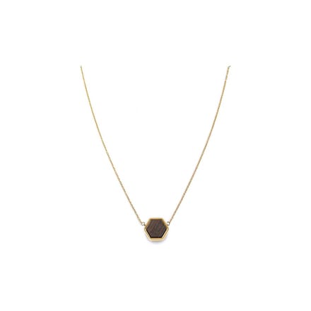 Kerbholz Dames Ketting edelstaal / hout One Size Goud 32021745