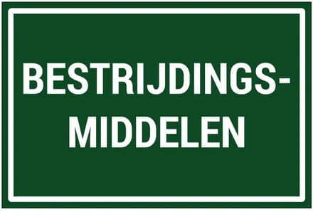 Bestrijdingsmiddelen sticker | 30 x 20 cm