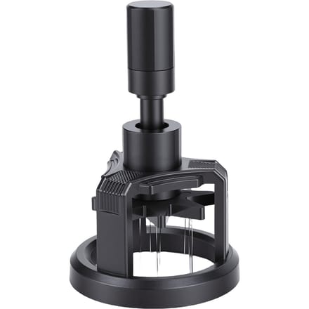 Koffiedistributietool met Magnetische Basis Verstelbare Diepte Naald Koffierooder Tool Afneembaar 58MM black