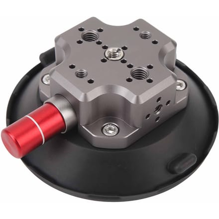 4,7 inch Zuignap Camera Mount Aluminiumlegering Silicone Camera Metalen Autohouder met 1/4 3/8 inch gray