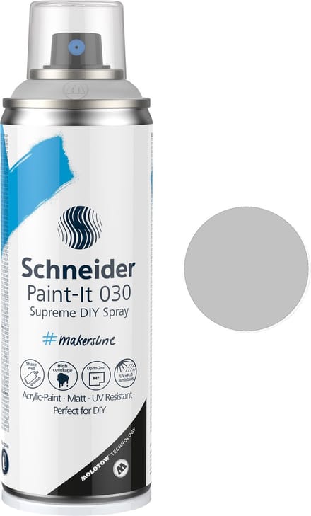 Schneider spuitbus verf - Paint-It 030 - DIY spuitverf - acrylverf - 200ml - universele primer - S-ML03050480