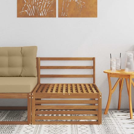 vidaXL - Buiten - Midden - Sofa - Massief - Acacia - Hout - Naturel - 79 - x - 83 - x - 73 - cm