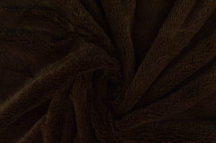 50 meter zachte bont stof - Bruin - Pluche stoffen - 155cm breed
