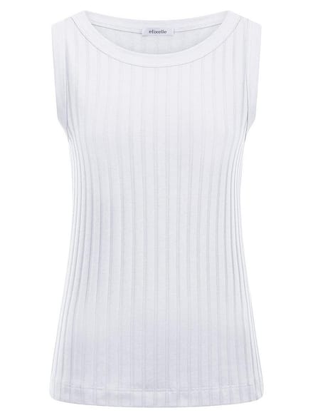 Top ronde hals Van Efixelle wit