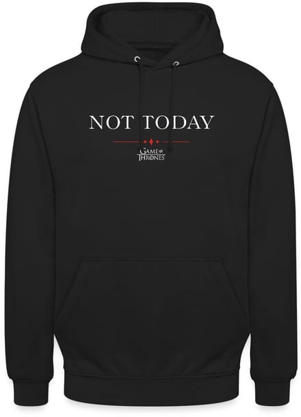 Game Of Thrones Not Today Citaat Hoodie Unisex