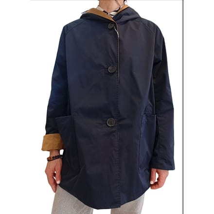 omkeerbare jas vrouw Oof Bruin Blauw