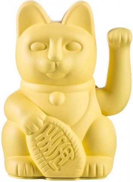 Donkey Wuivende Kat Lucky Cat Maneki-Neko geel