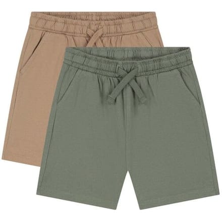 Prénatal peuter shorts 2 stuks Light Khaki Green 122 heren