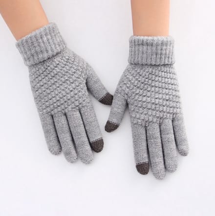 Finnacle - De perfecte winteraccessoire: Gebreide handschoenen | Touchscreen | One size | Warm en stijlvol Licht grijs!