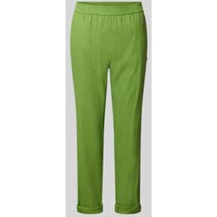 Stoffen broek van linnenmix met Franse steekzakken
