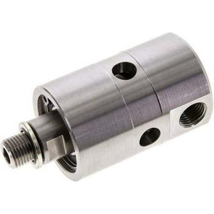 Draaidoorvoer G1/4" Binnendraad X G1/4" Buitendraad RVS 50bar