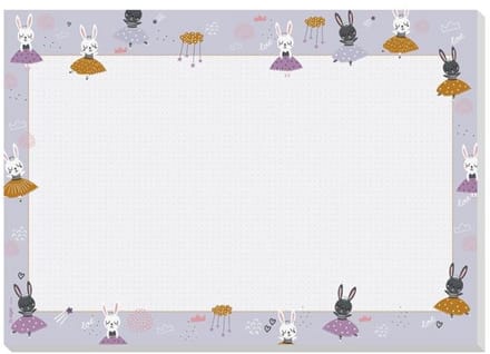 Sigel bureauonderlegger Bunny Ballerinas formaat A3 30 vel afscheurbaar