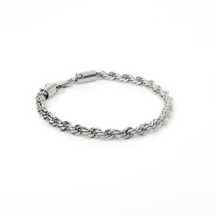 Marenca Zilveren Touw Schakel Heren Armband (M)