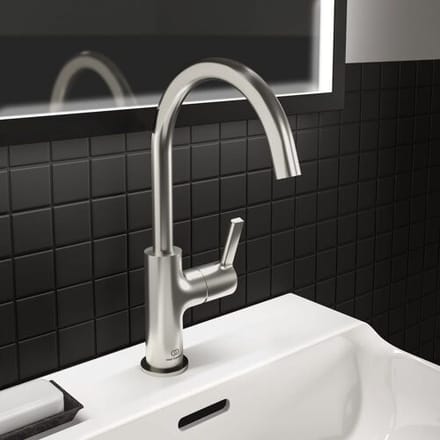 Ideal Standard basin mixer with high spout, without drain BC778GN