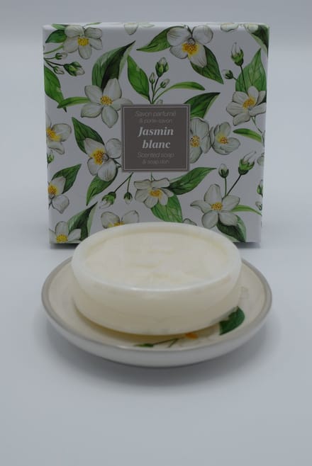 Geschenkdoos ronde zeep en schotel jasmijn Esprit Provence