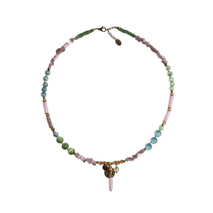 FlowJewels - kralen ketting - pastel - natuursteen - handgemaakt