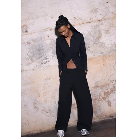 Stradivarius Barrel joggingbroek  Zwart S