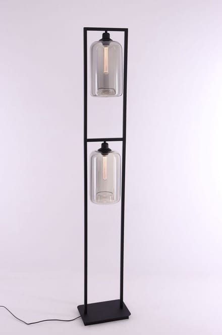 Vloerlamp frame - 2 Grey getint glazen - 170cm