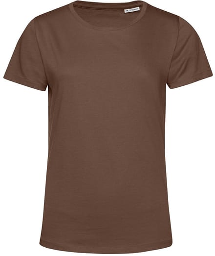B&C Dames/dames E150 Organic T-Shirt met korte mouwen (Koffie)