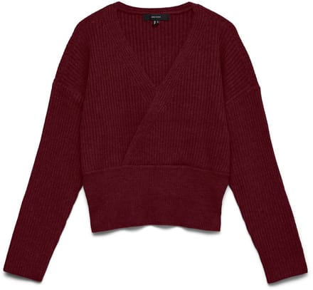VERO MODA - VMDESIRE LS V-NECK WAIST PULLOVER EXC - Dames - Gebreide truien