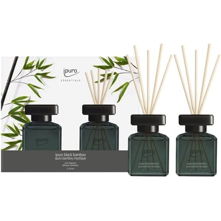 Geurstokjes Ipuro Black Bamboo 2 x 50 ml geschenkset