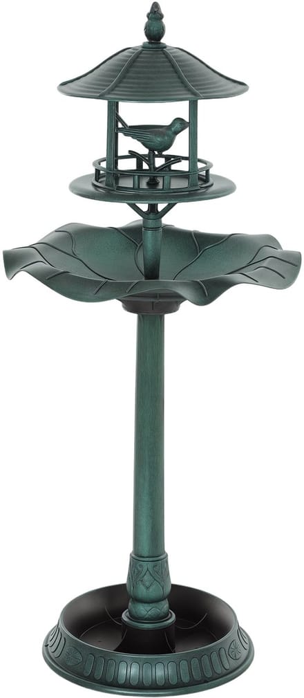 Outsunny-Tuin Vogelbad-Polypropyleen-50x50x113cm-Groen