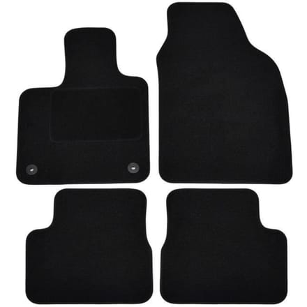 Vloermatten - Fiat - 500e - Zwart velours - 4 stuks - Antislip - Op maat gemaakt
