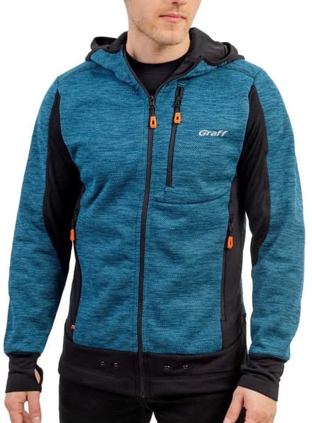 Graff Outdoor Fleece Fleece Met Kap Blauw L Man