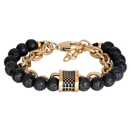 iXXXi Men Armband Kane Mat Goud / Zwart