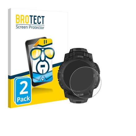 BROTECT - Screenprotector voor Garmin Instinct 3 Solar Tactical Edition (45 mm) - Folie Beschermfolie transparant 2 Stuks