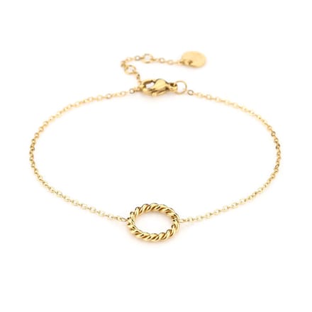 Bijoutheek Armband rondje gedraaid Goud JE13491