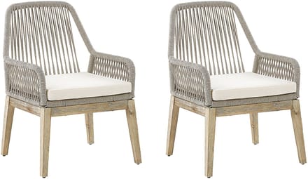 OLBIA - Tuinstoel set van 2 - Beige - Polypropyleen