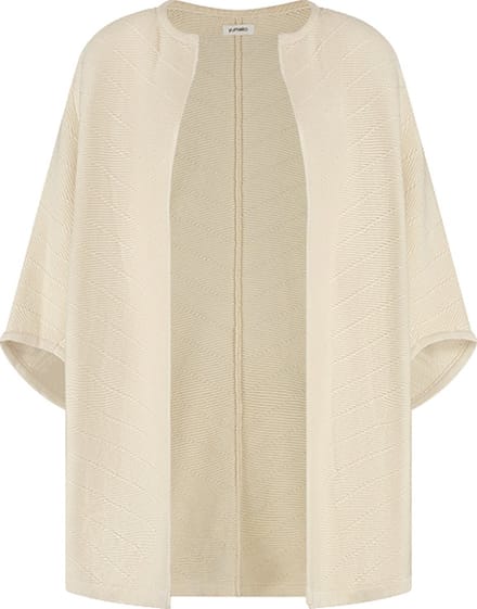 Yumeko kimono vest gebreid katoen warm wit