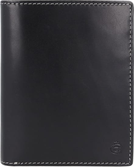 Esquire Leren Portemonnee Dallas Wallet 16 CC Black Zwart