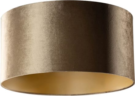 QAZQA cilinder velours - Klassieke Lampenkap - Ø 50 cm - Brons -