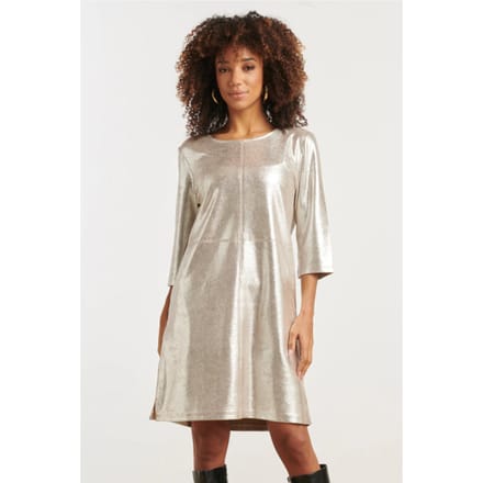 Smashed Lemon Dameslosvallende metallic jurk |