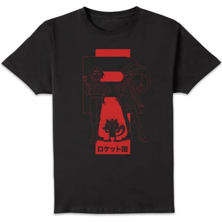 Akedo X Pokémon Team Rocket Heren T-shirt - Zwart - S