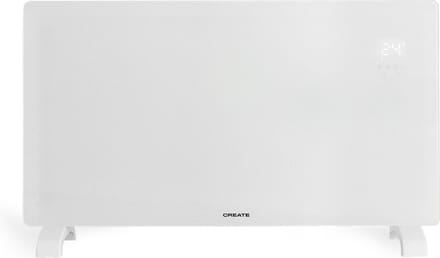 CREATE - Elektrische glazen convector met WiFi - Wit - Zonder wielen - WARM CRYSTAL 2500W