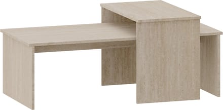 Salontafel Sotapim set van 2 travertijn [en.casa]