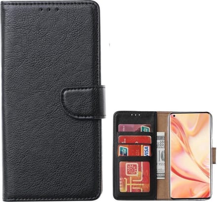Bookcase Geschikt voor: Oppo A93 - Zwart - portemonnee hoesje