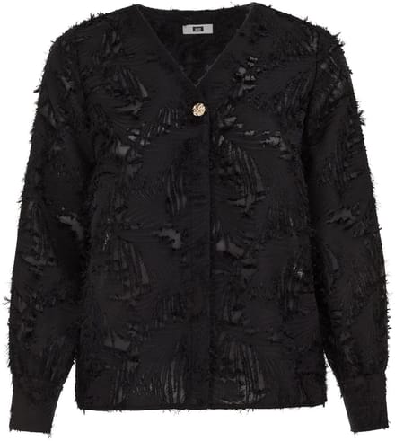 WE Fashion Dames blouse met jacquard-dessin - Curve