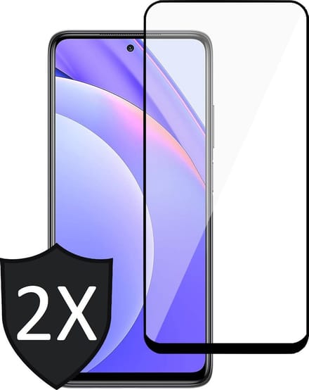 Screenprotector geschikt voor Xiaomi Mi 10T Lite - Full Screen Protector - 2 Stuks