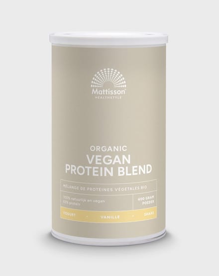 Mattisson - Biologische Vegan Proteïne Blend 63% - Eiwitpoeder - Vanille - 400 Gram