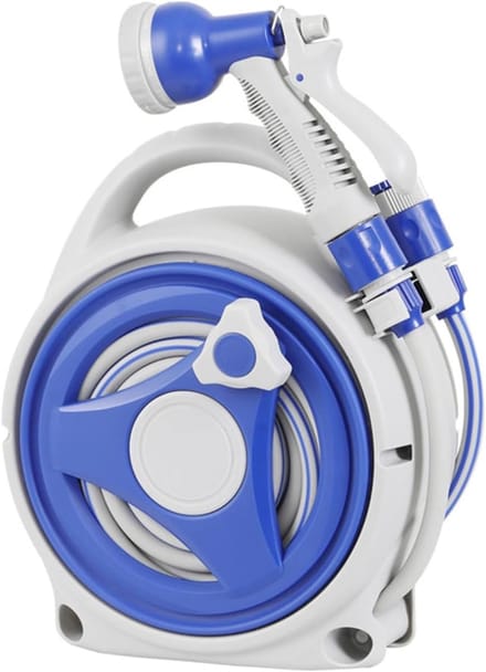 Intrekbare Tuinslang - Waterslang Haspel - Tuin Besproeien - Automatisch Spuit Slot - 31 x 26 x 15 cm - Blauw