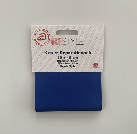 Reparatiedoek Strijkbaar - Blauw - 10 x 40 cm