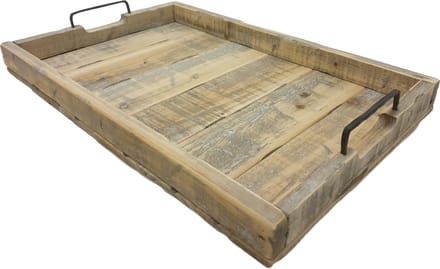 Houten dienblad old Dutch 58 cm landelijk dienblad rechthoek