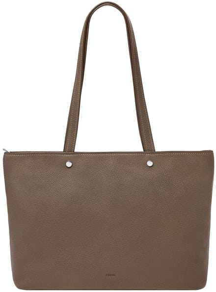 FOSSIL Schoudertas Jessie Top Zip Tote Smoke Donkerbruin